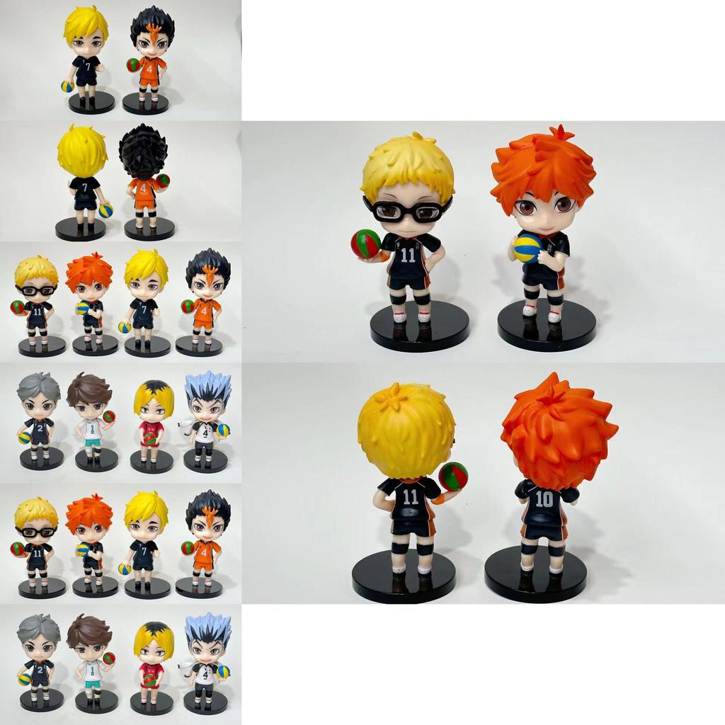 Haikyuu Pvc Action Figures With 8 Volleyball Boys Character Models For Collection And Decor