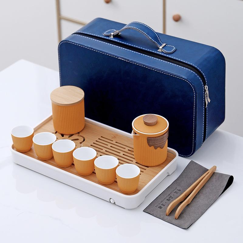 Creative Guochao Souvenir Ceramic Portable Travel Tea Set Business Company High-end Gifts