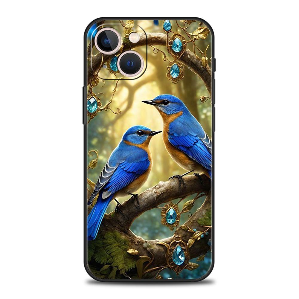 

Flower Floral Bird Phone Case for iPhone 16 15 14 13 12 Pro Max 11 Pro Max 7 8 Plus 16E XR Shockproof Soft TPU Shell Fundas Bags iPhone XR