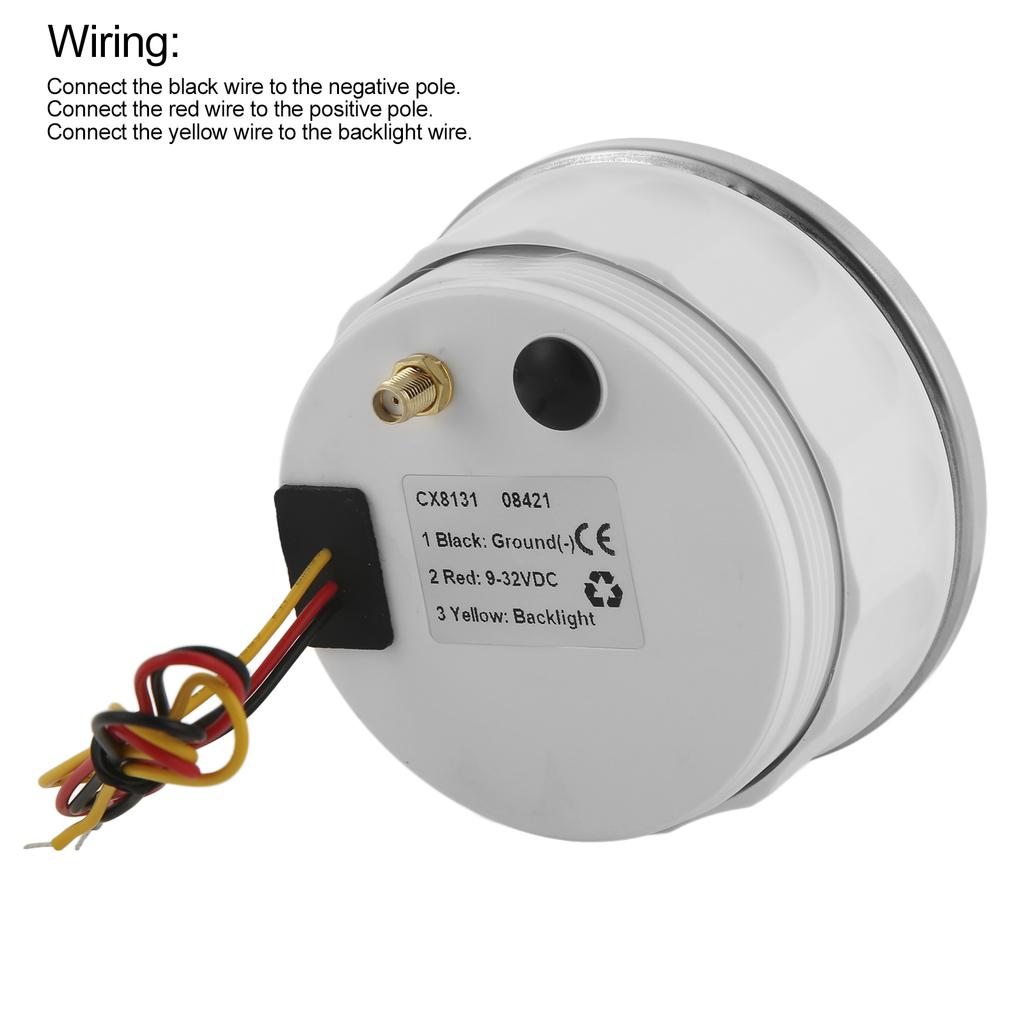 3.3in GPS Speedometer 0‑200KMCelsiusH Speed Gauge with Backlight IP67 Waterproof for Car Marine Boat Yacht