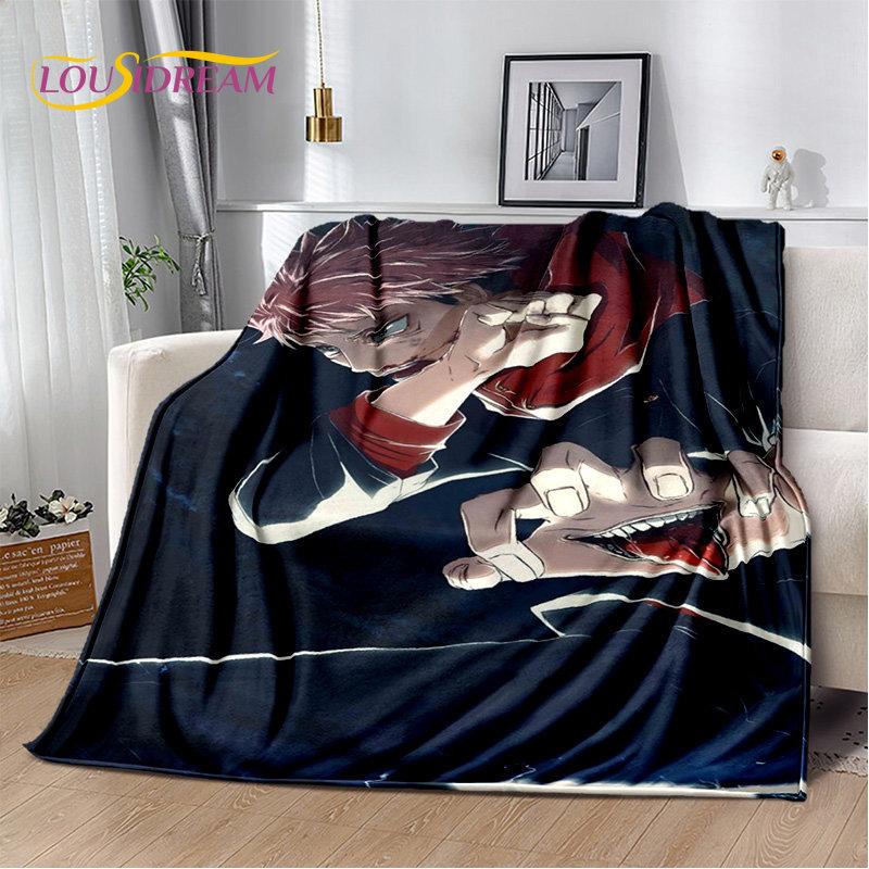 Jujutsu Kaisen Anime Cartoon Soft Plush Blanket,Flannel Blanket Throw Blanket for Living Room Bedroom Bed Sofa Picnic Cover Kids