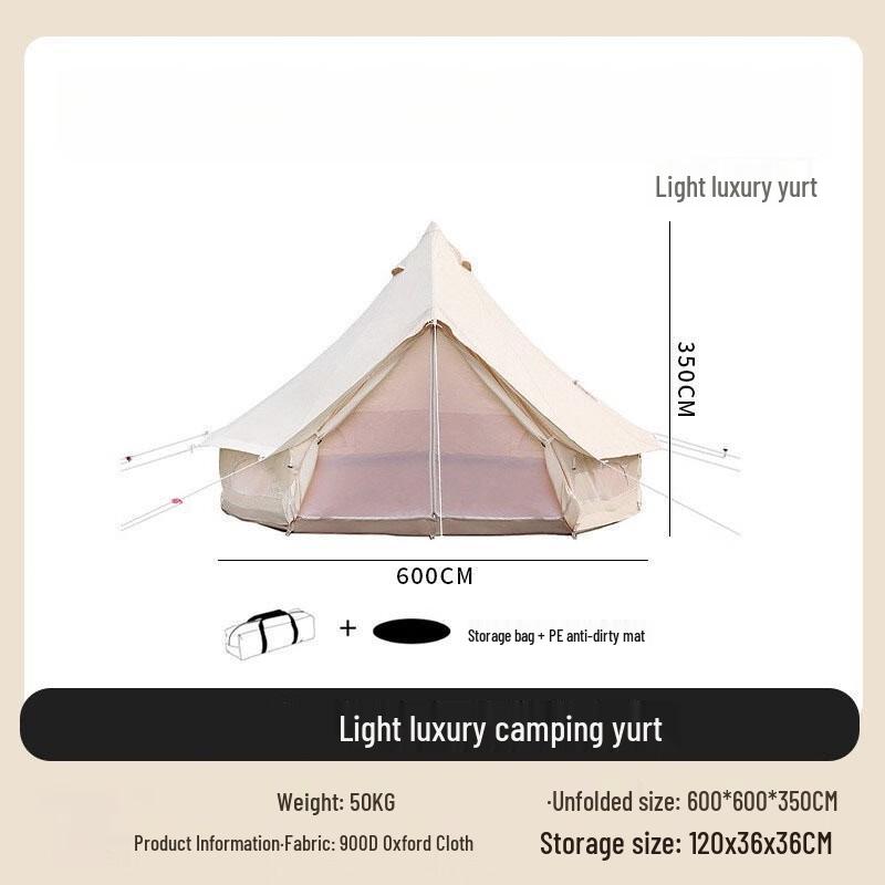 Outdoor Camping Mongolian Yurt Tent with Moisture Pad