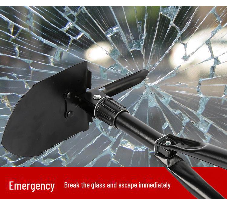 Multi-Function Emergency Car Shovel: Military-Grade Folding Tool for Outdoor Survival and Automotive Use