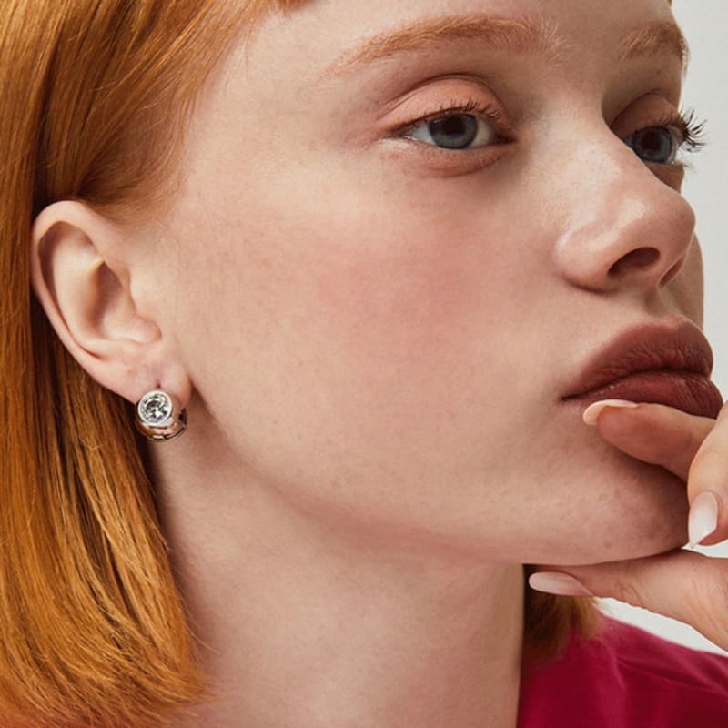 

FEVERISH [Silver925] Luminous Ball Earrings Silver MINI(SILVER)