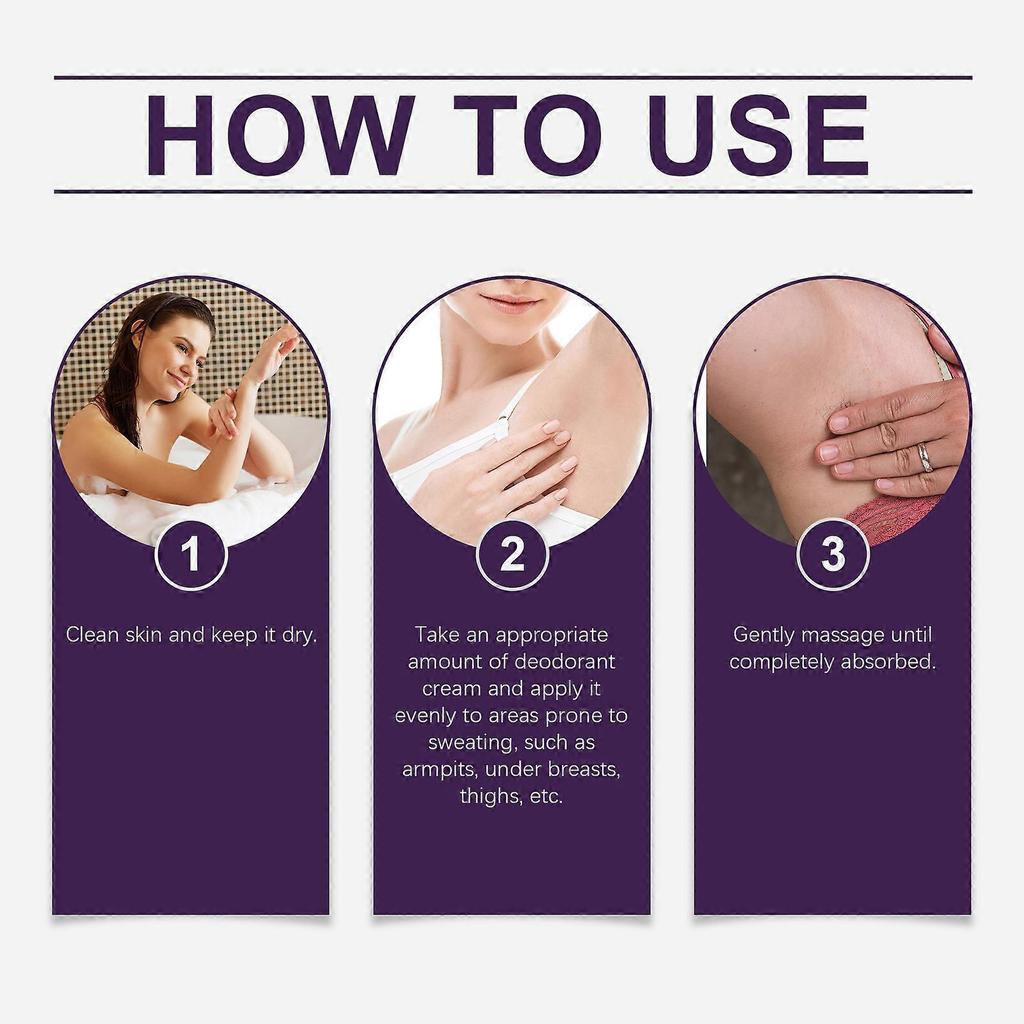 Deodorant Cream, Underarm Deodorant Cream, Everywhere Deodorant with Probiotics, Body Odor Cream, Fight Against Odors and Bacteria, Naturally Absorb M