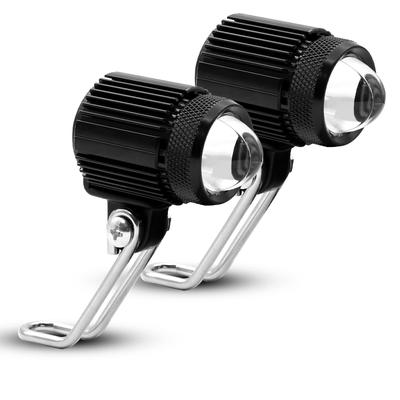Biqing Motorrad-Scheinwerfer LED-Scheinwerfer, 2 Stück Universelles Motorrad-Fahrlicht Nebelscheinwerfer 3000K / 6500K Bernstein Weißes Licht Stroboskop