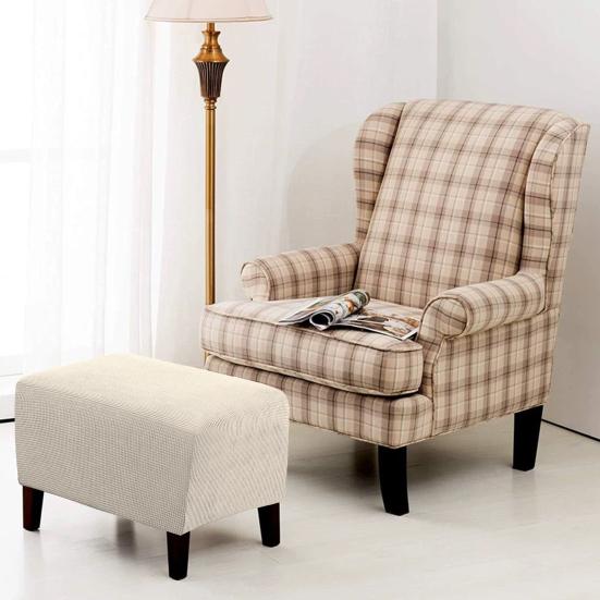 Yousheng Fußstützenhocker-Bezug, verschleißfest, kratzfest, einfache Installation, übergroßer quadratischer rechteckiger Fußstützenhocker-Schonbezug