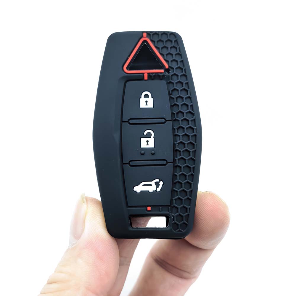 

New Silicone Car Remote Key Case Cover Keychian Fob Holder For Mitsubishi Outlander Holder Protection Accessories