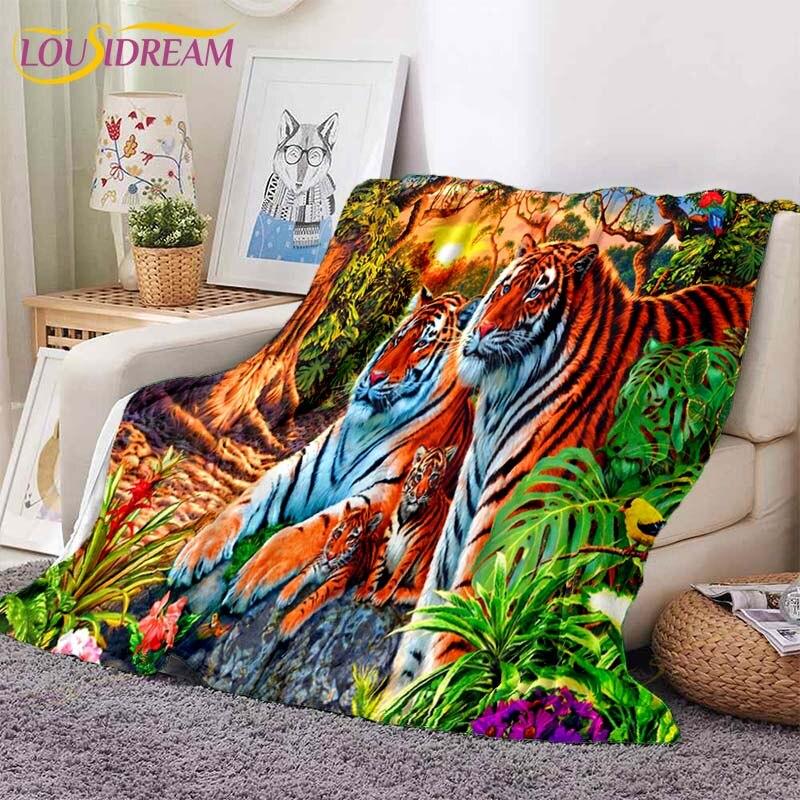 

3D-ковдра з тигром, суперм’яка для весни, осені, сучасна лінія, мистецтво, шерпа, ковдра, покривало для подорожей. 150x200cm