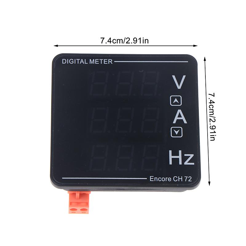 Digital Voltage Current Meter Panel Voltmeter Ammeter Frequency Meter Led Display Ac50-500V 1-120A Embedded Installation