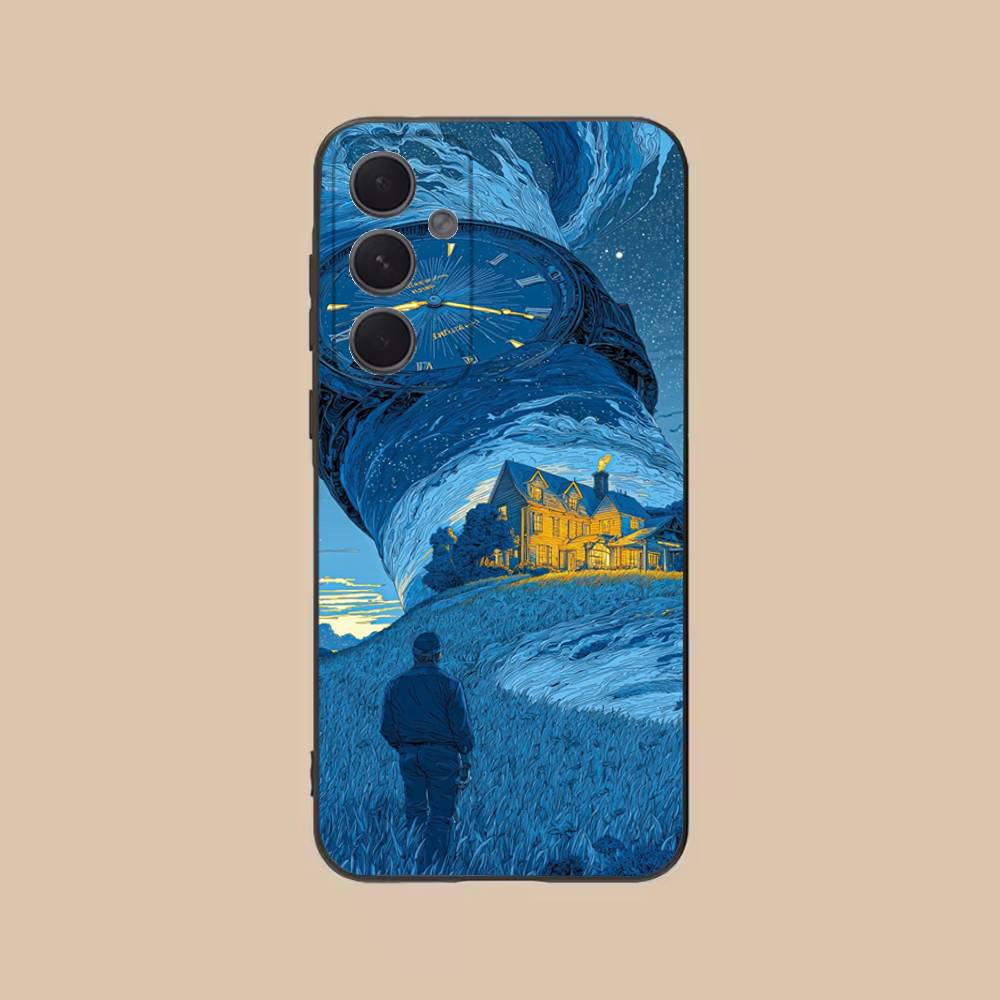 The Clock Phone Case For Samsung S25,24,21,22,23,20,S30,Ultra,Plus,Fe,Lite,Note,5G Black Cover