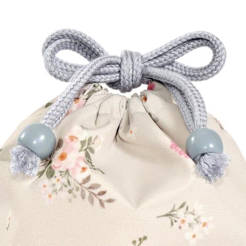 COLORFUL CANDY STYLE Small Drawstring Cup Bag (with Name Tag) - Water-Repellent, No-Iron, Petit Bouquet (All-Over Print) - Water-Repellent, Lightweigh