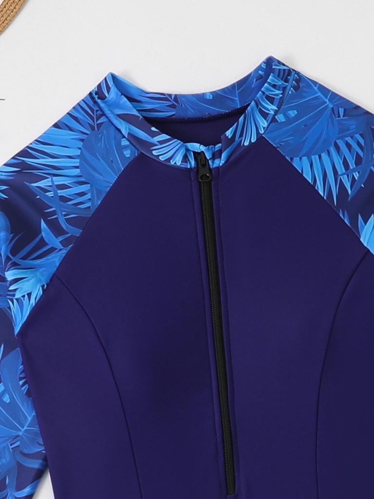 2026 New Sun-Protective Zipper Swimwear: Long Sleeve Two-Piece Swimsuit with Long Pants, Middle Eastern Conservative Style