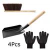 3PCS/SET Gloves Daily Necessities Iron Convenient Cleaning Kit Tidy Fireplace Tool Stove Brush Clean Iron Shovel