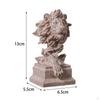 Head Statue, Hand Carved Animal Sculpture, Resin Tabletop Ornament, Decorative Art Figurine for Home