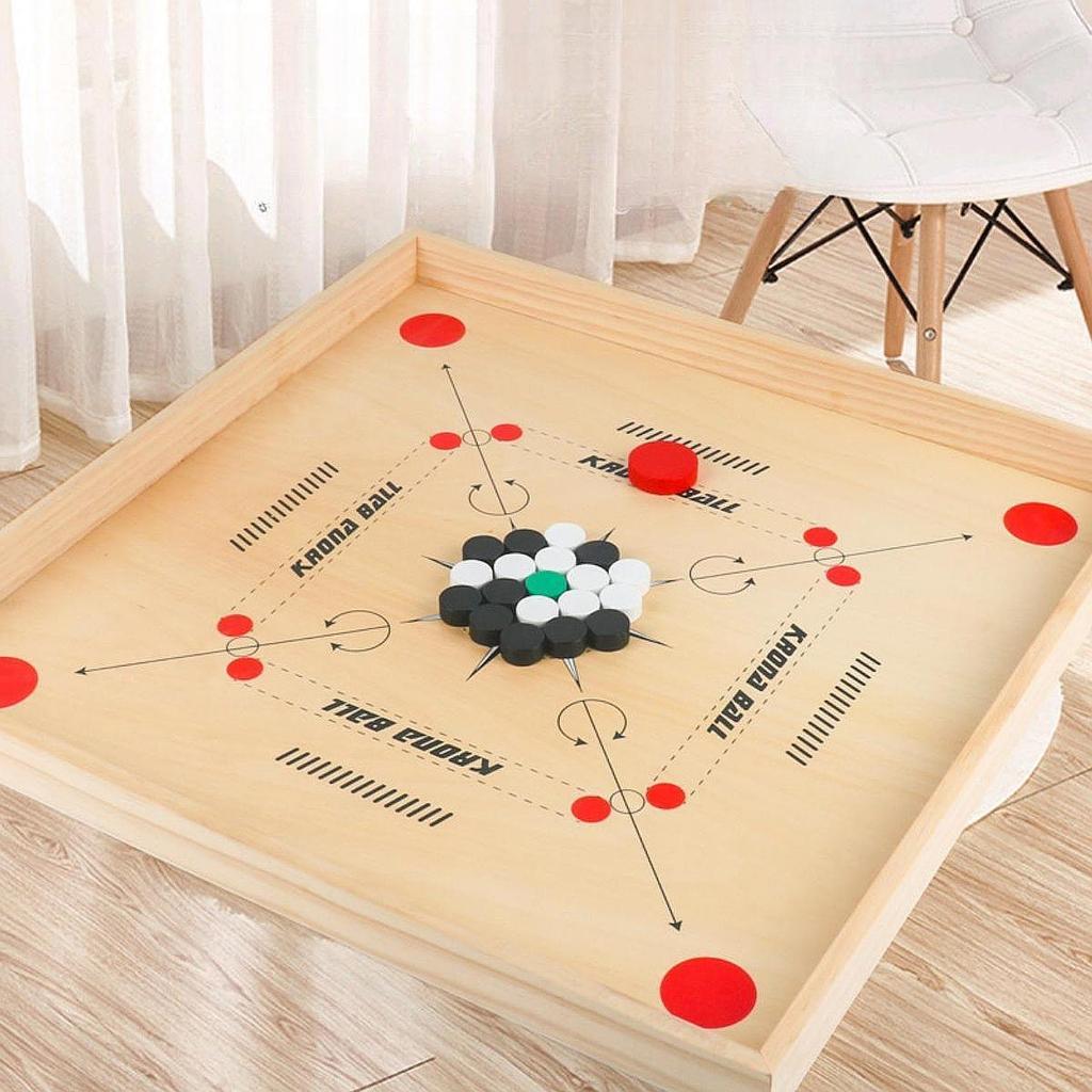 Brettspielset, Holz-Tischspiel, Billard-Strategie 18 x Zoll Hartholzrand, Spiel für
