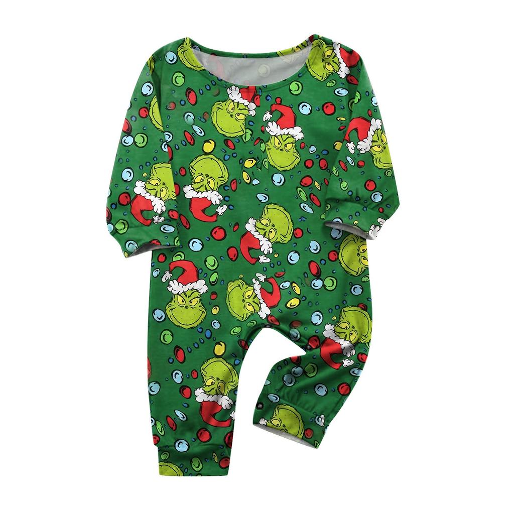 Christmas Prints Family Matching Long Sleeve Tops+Pants Set Family Matching Sets