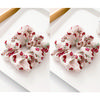 2PCS Small Floral Fabric Hair Hoop Hair Accessories For Girl French Fabric Hair Rope for lady