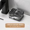 Ceramic Cotton Swab Jar Bathroom Table Marble Cotton Washcloth Storage Box Transparent Lipstick Finishing Box Home Decoration
