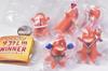 Golden WINNER Mascot Figure x Complete Set of Full Gachapon Capsule Toy Octopus!!! 5, Set,