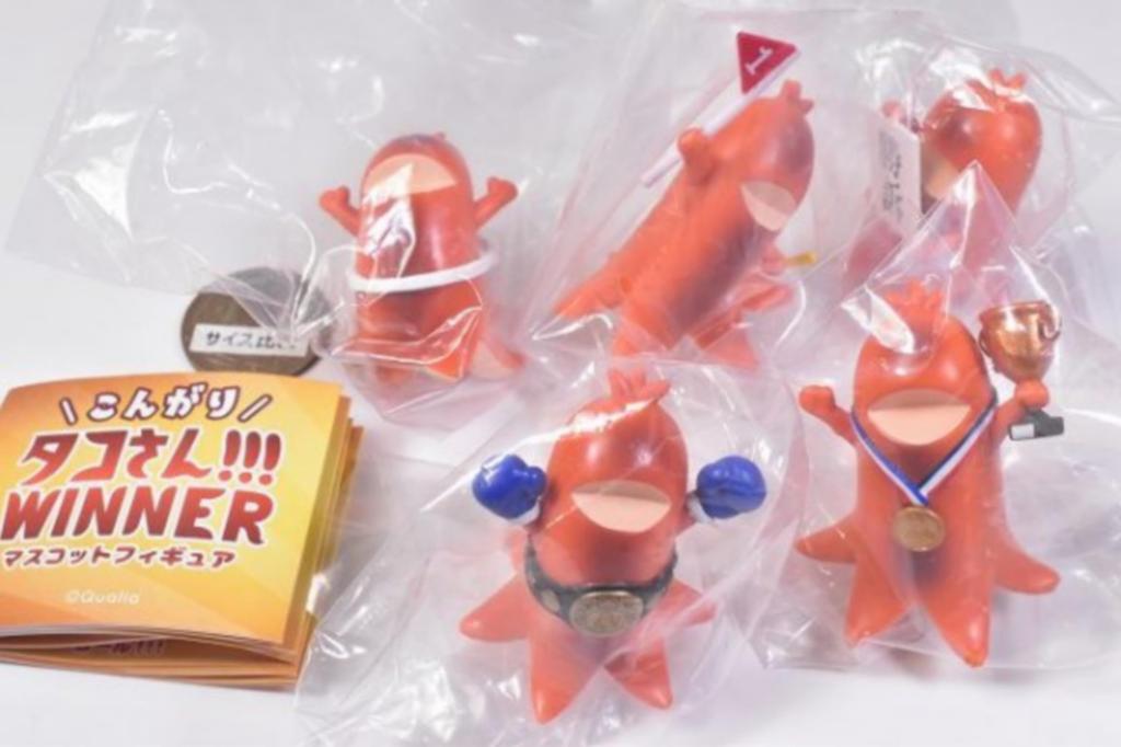Golden WINNER Mascot Figure x Complete Set of Full Gachapon Capsule Toy Octopus!!! 5, Set,
