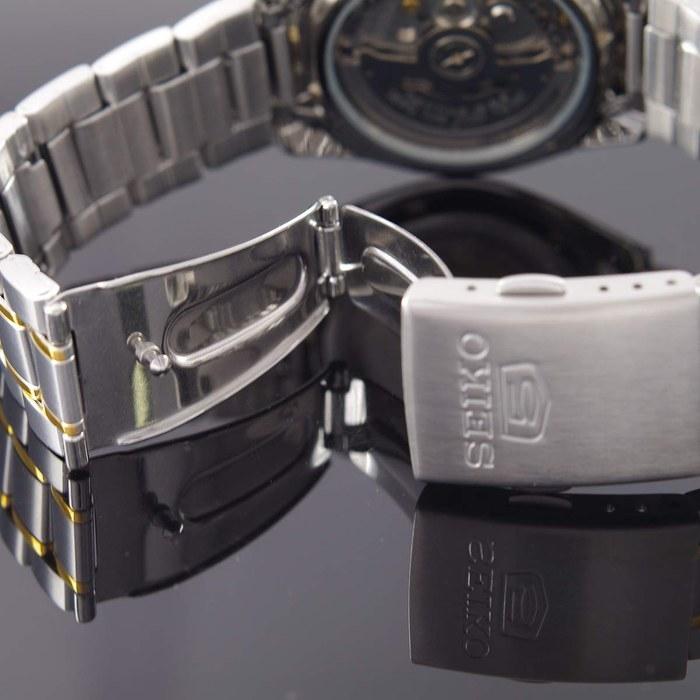 Seiko 5 Automatic Watch Two Tone Stainless Steel Off White Dial SNKL57K1 Men's