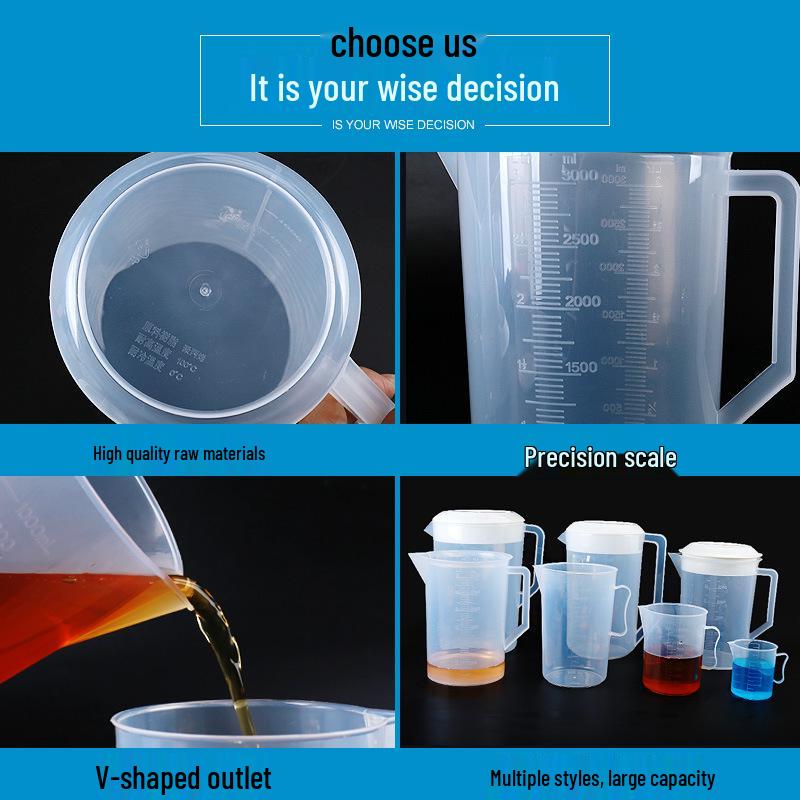 Plastikowy cylinder miarowy 1000 ml / 5000 ml ze skalą do sklepu z herbatą mleczną i do użytku domowego