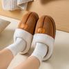 2025 Autumn and Winter Cotton Slippers Home Thick-soled Plush Warm Couple Plush Shoes