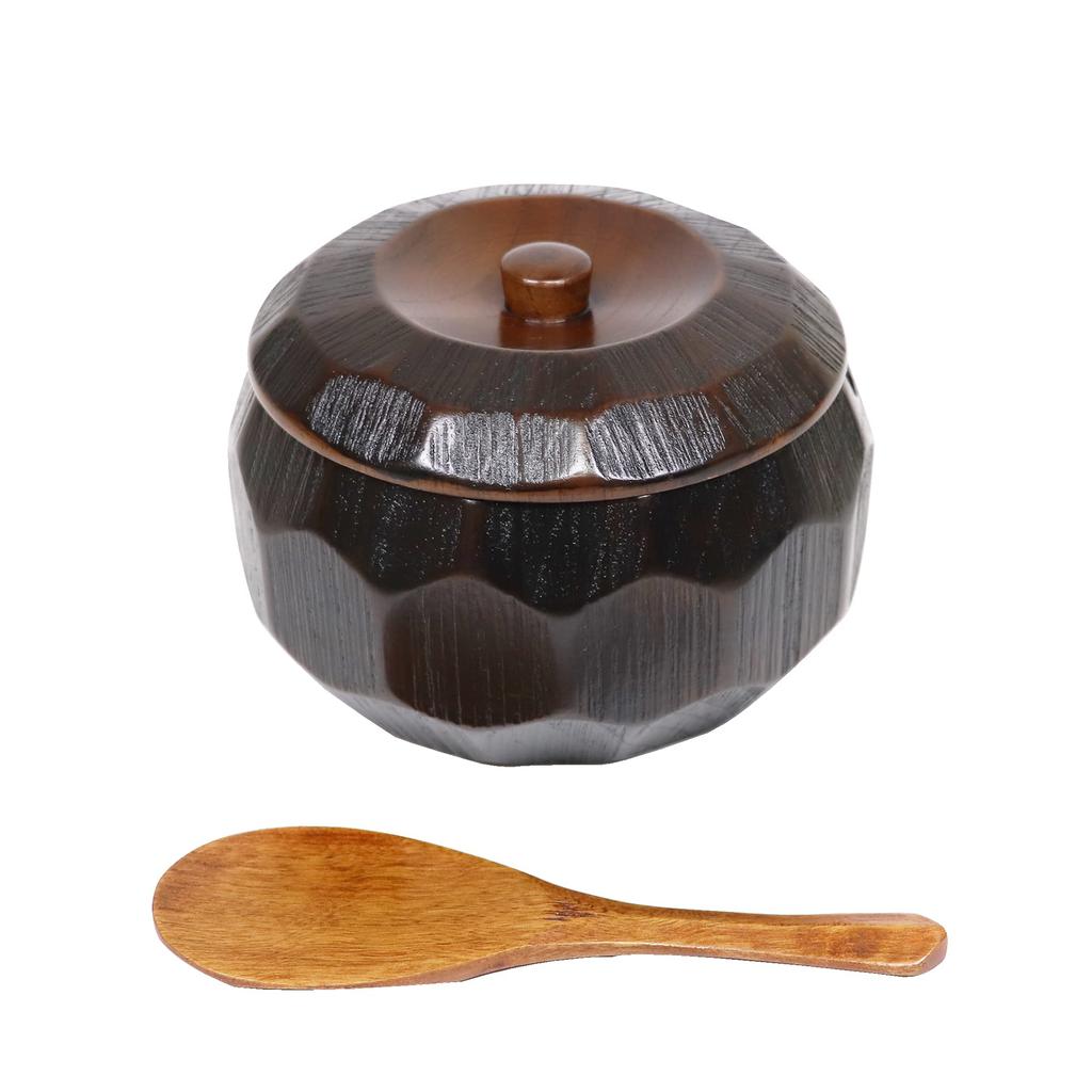 Osaka Choseido Ohitsu Wooden Hollow Meshibitsu with Rice For 1 Approximately 1 Cup Spatula, Person,