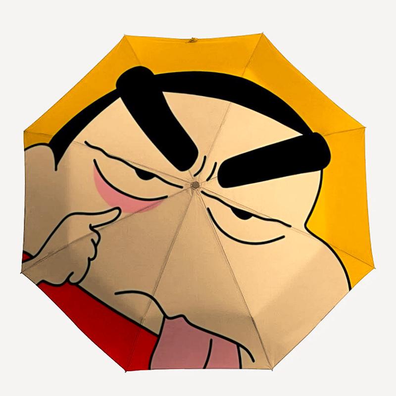 

1pc Crayon Shin chan Automatic Open/Close Folding Umbrella, Windproof 8 Rib Construction, Lightweight Travel Umbrella,a0903196