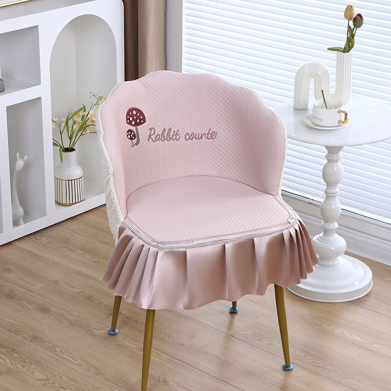 Thickened Makeup Chair Cover Chair Cover Comb Dressing Table Bench Household Girl Manicure Handrail