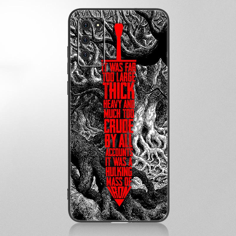 Anime Berserk Guts Phone Case For Samsung Galaxy A12 A02S A22 A32 A52 A72 A71 A51 A41 A31 A21 A11 A50 A70 A10S A20S Black Cover