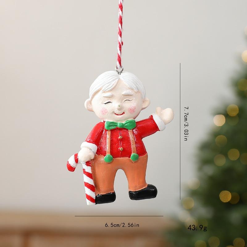 Christmas Decoration Christmas Tree Pendant Resin Santa Foreign Trade Pendant Small Accessories Christmas Snowman Ornaments