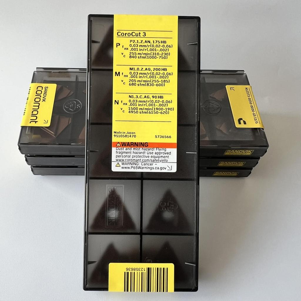 SANDVIK / N123T3-0050-0000-GS 1125 / Original Swedish hard alloy blade 10 Pcs