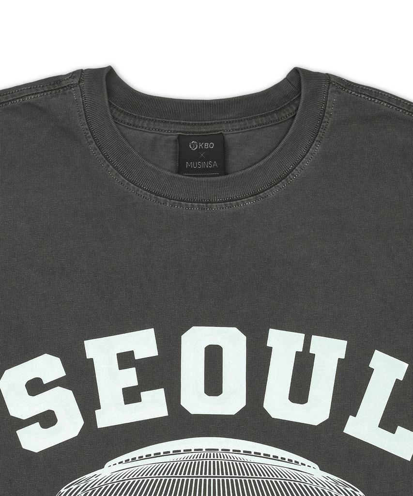Hangugyaguwiwonhoe Mss X Kbo Ballpark Short Sleeve T-Shirt Charcoal Gray [Seoul Heroes]