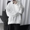 Men Sweatshirt Solid Color O Neck Loose Cozy Winter Top for Daily Wear