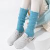 Wool Embossed Openwork Calf Women's Stirrup Leg Warmers - Autumn & Winter Fashionable Soft Mid-Calf Socks