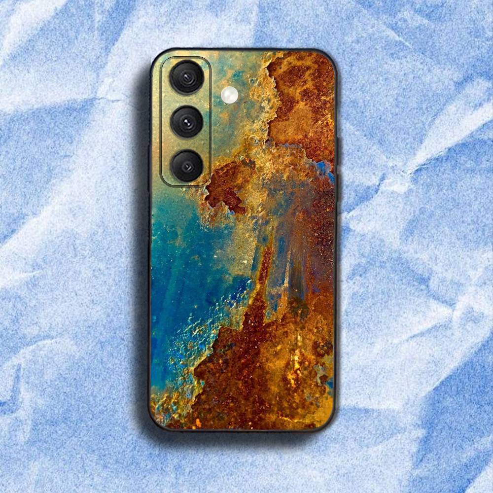 Retro I-Industrial R-Rusty Phone Case For Samsung S 25,24,23,22,30,21,10,9,Ultra,Plus,Lite,FE,4,5G Black Soft Case