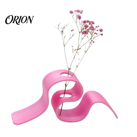 Indoor Flower Display 3D Printed Dried Stand, Curved Ribbon Vase, Decorative Holder, Plant Holder Artificial Rack for Bedroom Living Room Decor