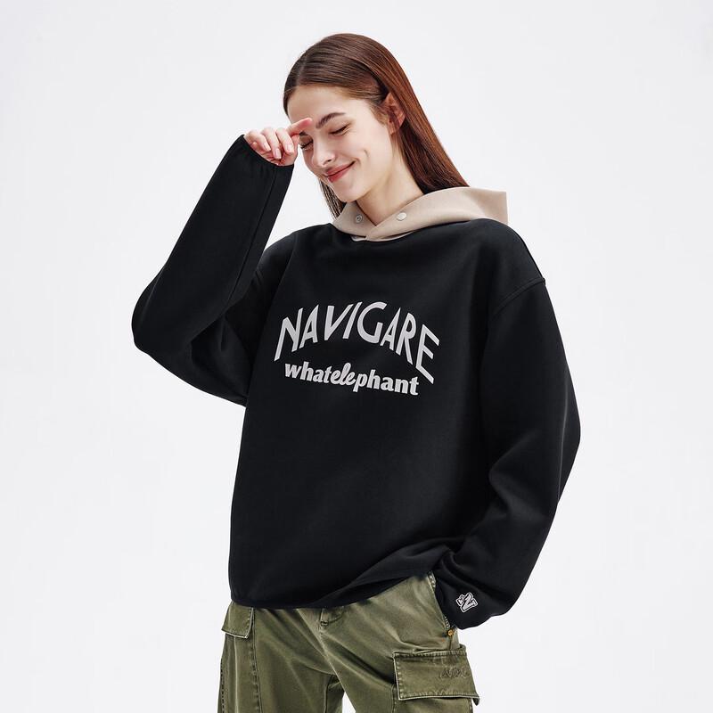 NVG·YOUNG Unisex Letter Logo Hooded Sweatshirt