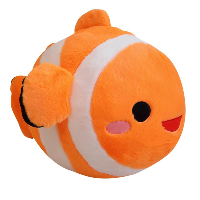

Non-Toxic Kawaii Plush Toys Cute Cartoon Fish Pillow Stuffed Soft Marine Creature Dolls Home Decor 45-50cm