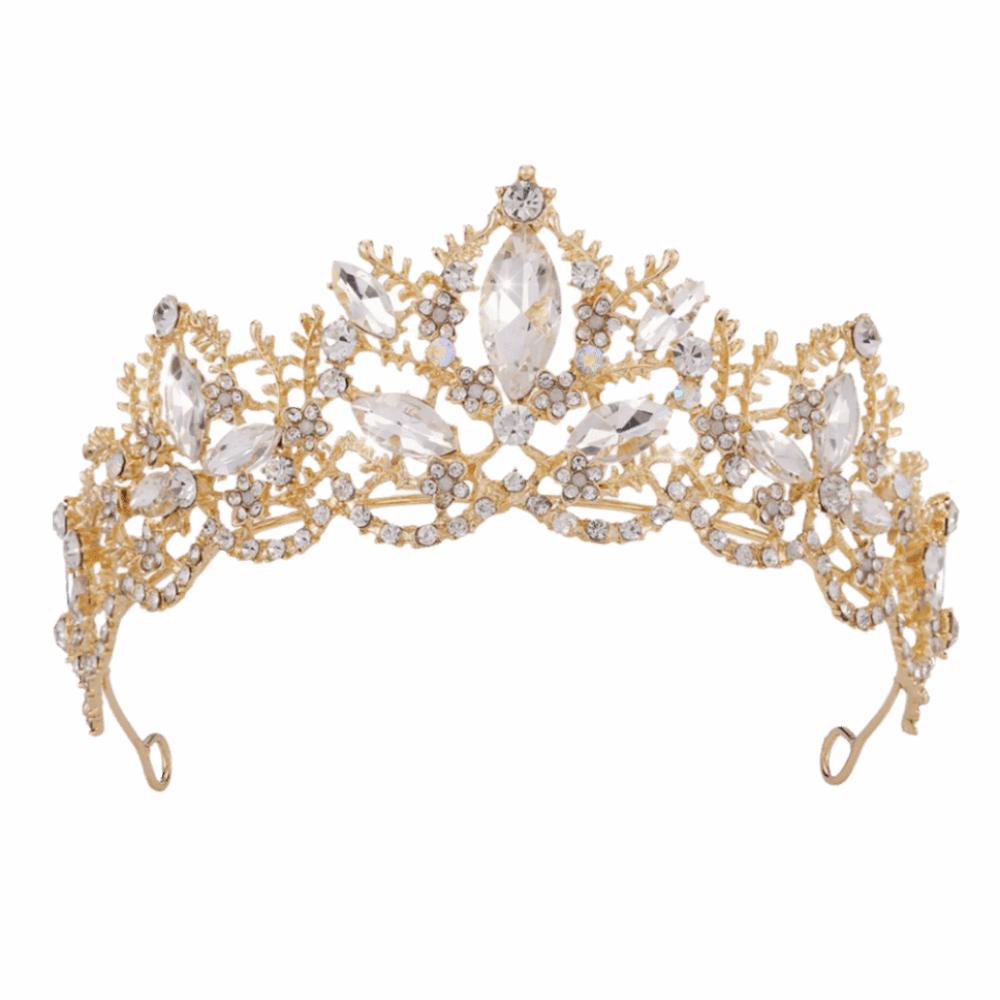 Elegant Bridal Princess Crown Luxury Rhinestone Diadem Women Hair Hoop  Wedding Hair Accessories