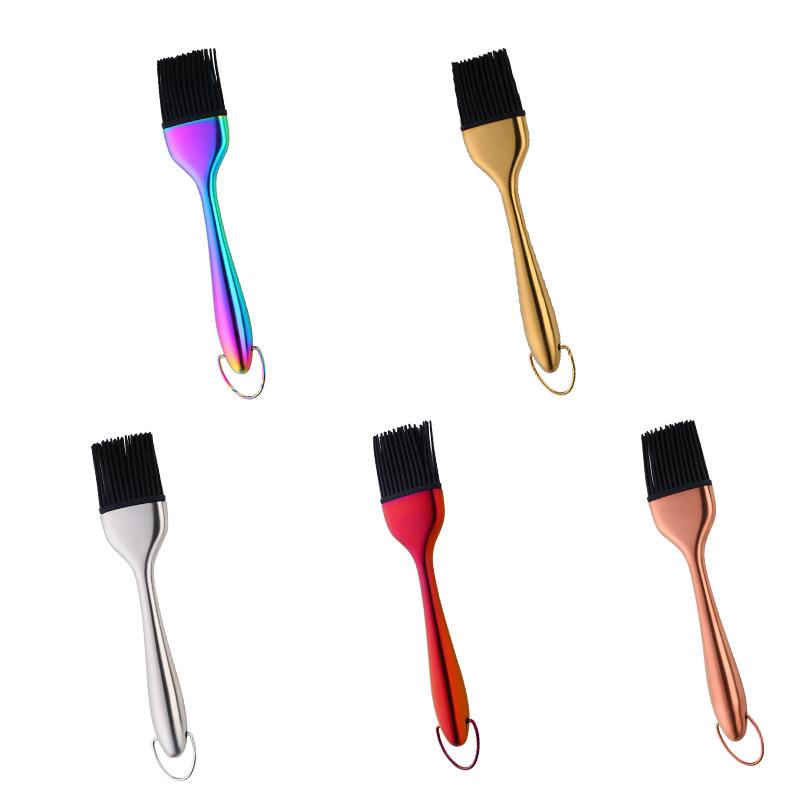 Stainless Steel Silicone Oil Brush, Kitchen Electric Griddle, Pancake Baking, Barbecue Brush, Small Oil Brush