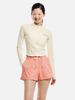 BARREL Women'S Artwork Crop Zip-Up Rash Guard Ivory (B6Swwcz003Ivr)