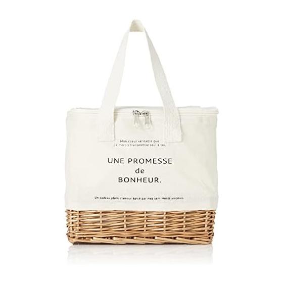 Heads Insulated Bag with Basket Bonheur Eco Bag White S Size 1 piece BNR-KCB2-S