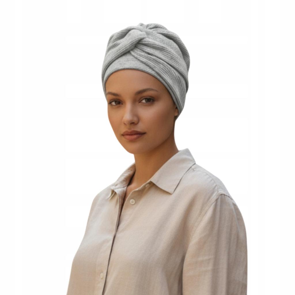 Sara Women' Turban in Pigeon Color Made of Cotton, Also After Chemotherapy