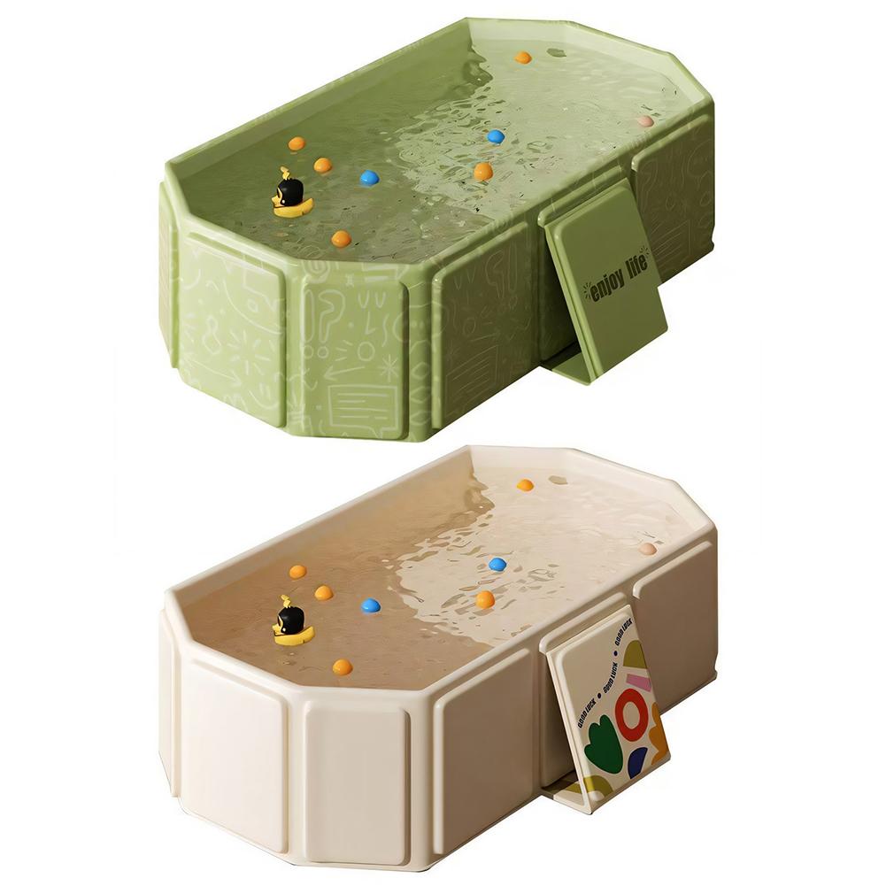 Baby Bathtub for Infants To Toddlers Collapsible Baby Bath Tub with Drain Outlet Infant Tub Toddler Bathtub Shower Basin