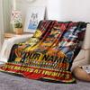 1PC Fnaf Celebration Custom Name Patterned Flannel Blanket Suitable For All Seasons For Home Decor Warmth And Comfort Gifts Holiday Present
