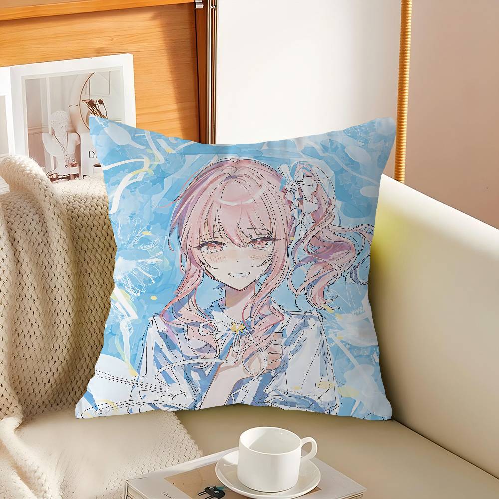 

Akiyama Mizuki Anime Pillow Gift Home Office Decoration Bedroom Sofa Car Cushion Cover Case 45x45 16x16Inch