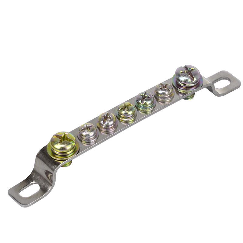 High Current Ground Busbar: 3/5/7/8/10/12 Positions - Copper Grounding Terminal Accessories